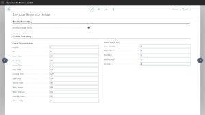 Barcode Generator Setup