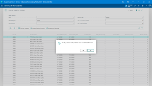 Inventory Forecast Planning