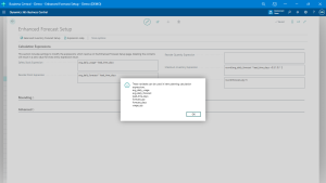 Demand Forecast Confirmation