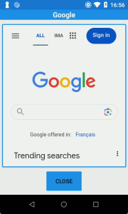Google Search Fullscreen FactBox