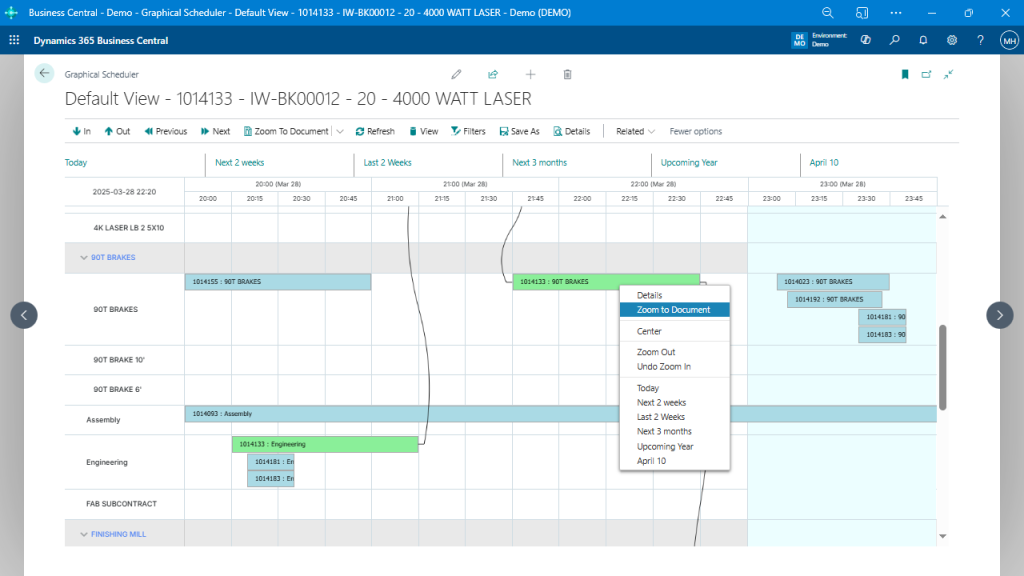 Drill into Scheduling Details with Precision Views
