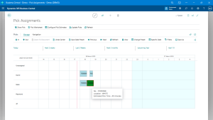 Assign Picks with Visual Warehouse Scheduling