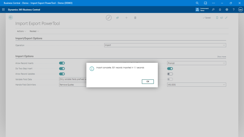 Import Export PowerTool