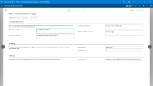 Advanced Planning Variables
