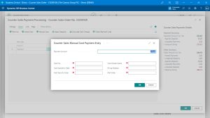 Manual Card Payment Entry