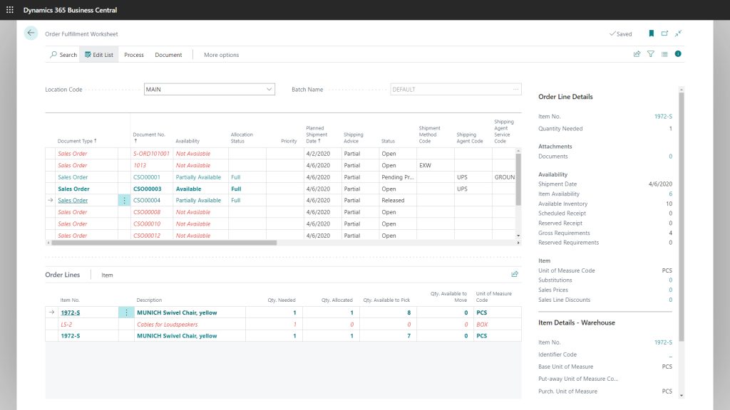 Optimize Order Fulfillment in Business Central