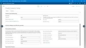 Quality Inspector Setup