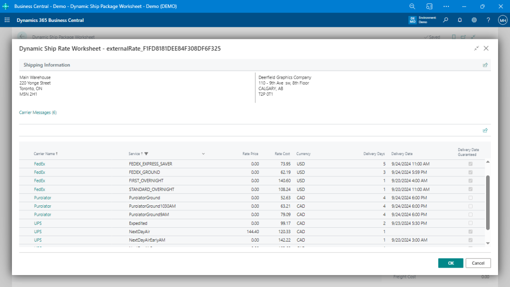 Rate Shopping Interface