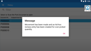 Over Pick Business Central